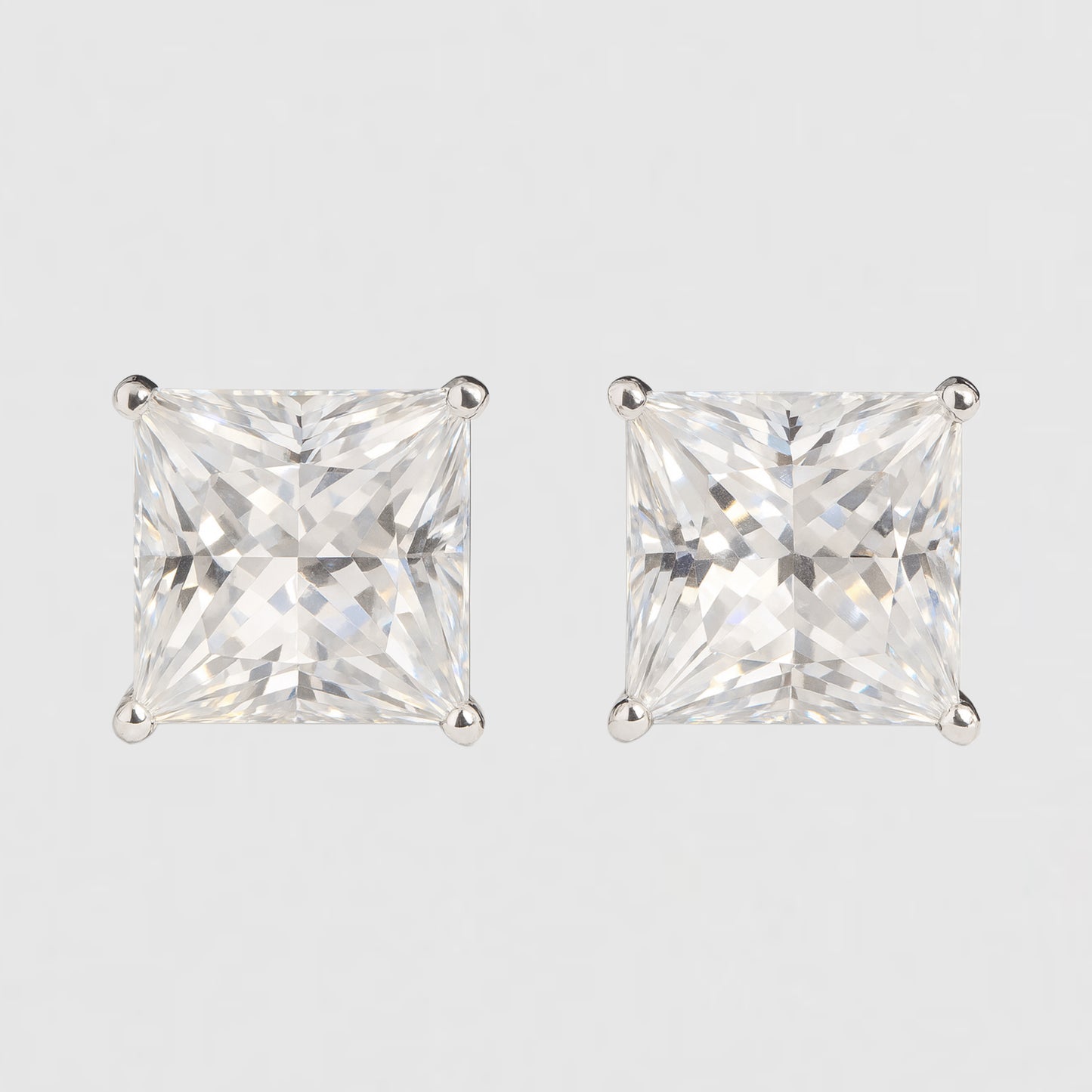 Princess Cut Moissanite Earrings