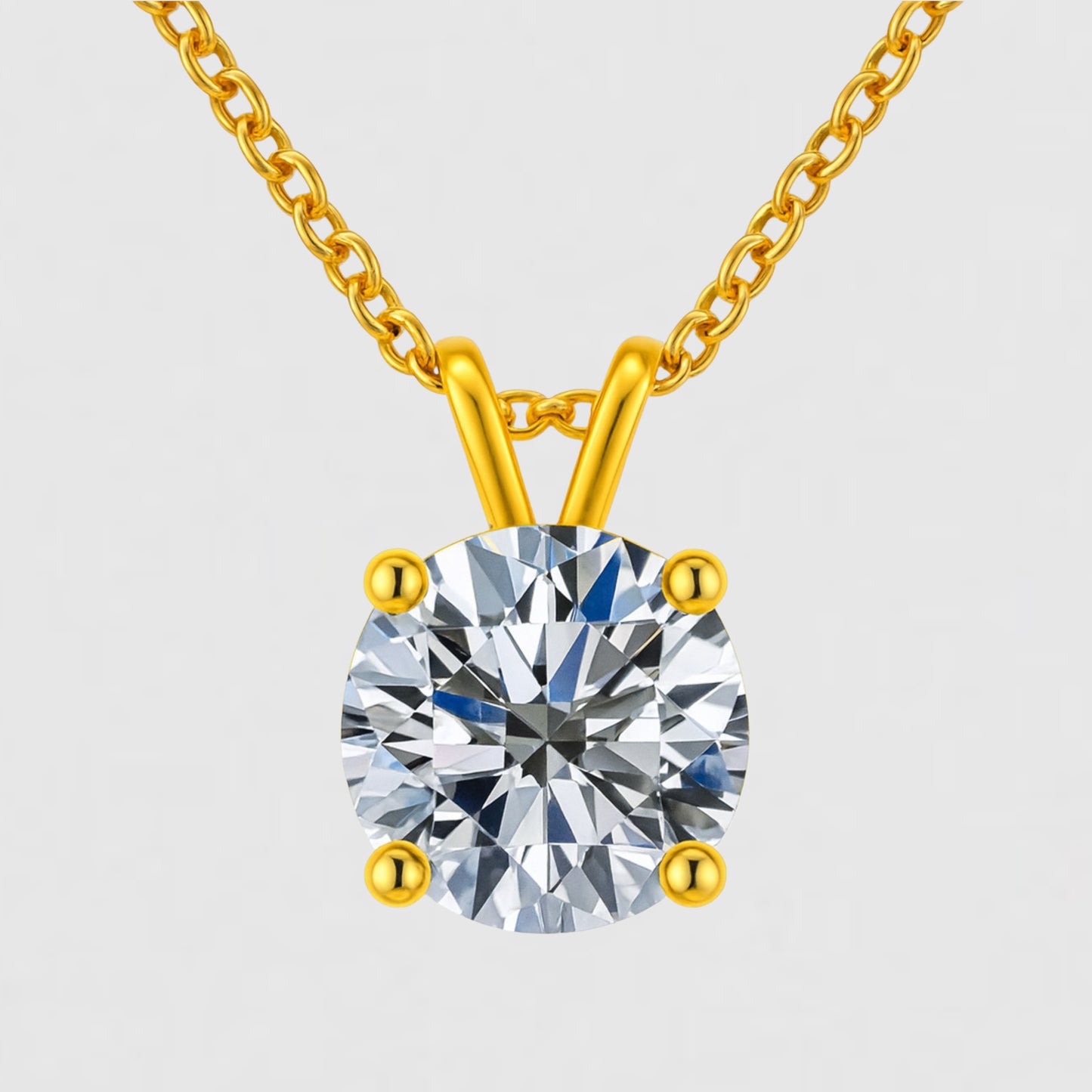 Moissanite Stud Necklace
