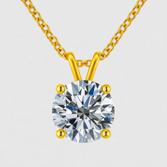 Moissanite Stud Necklace