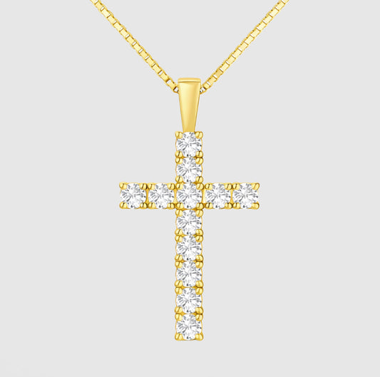 Moissanite Cross Necklace