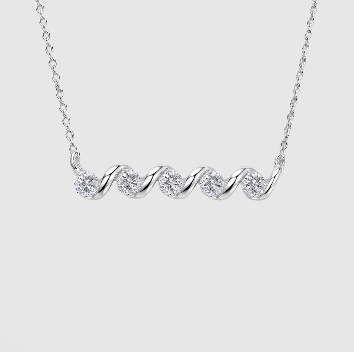 Moissanite Twist Necklace