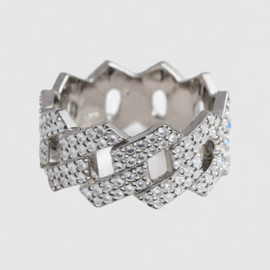 Moissanite Cuban Ring