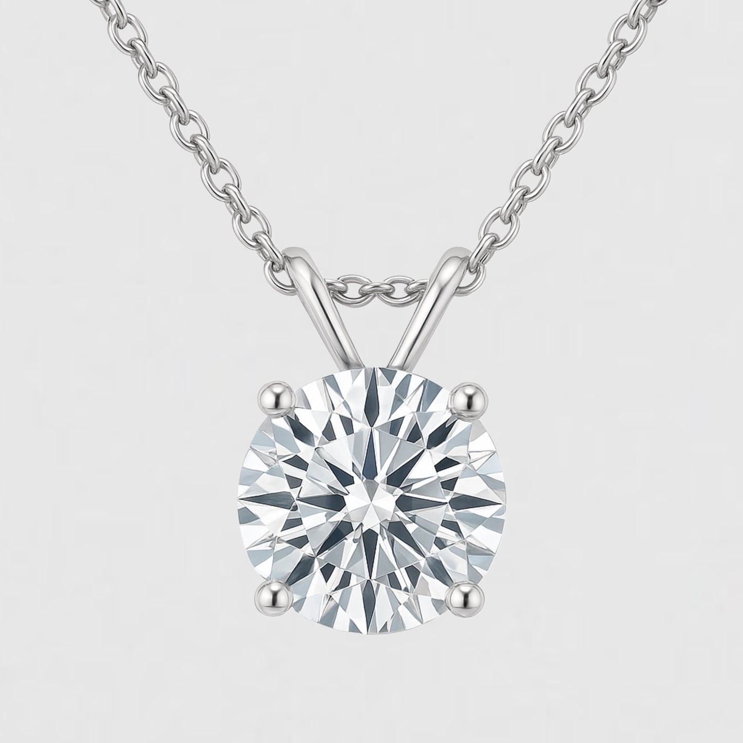 Moissanite Stud Necklace