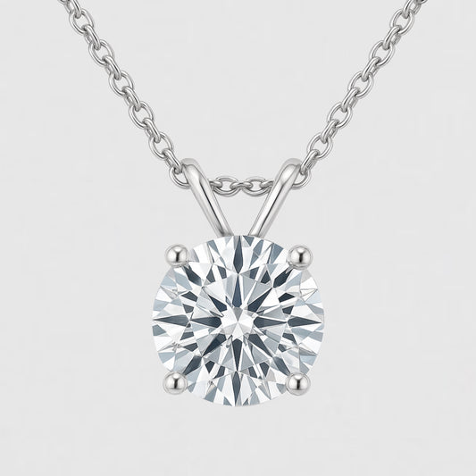 Moissanite Stud Necklace