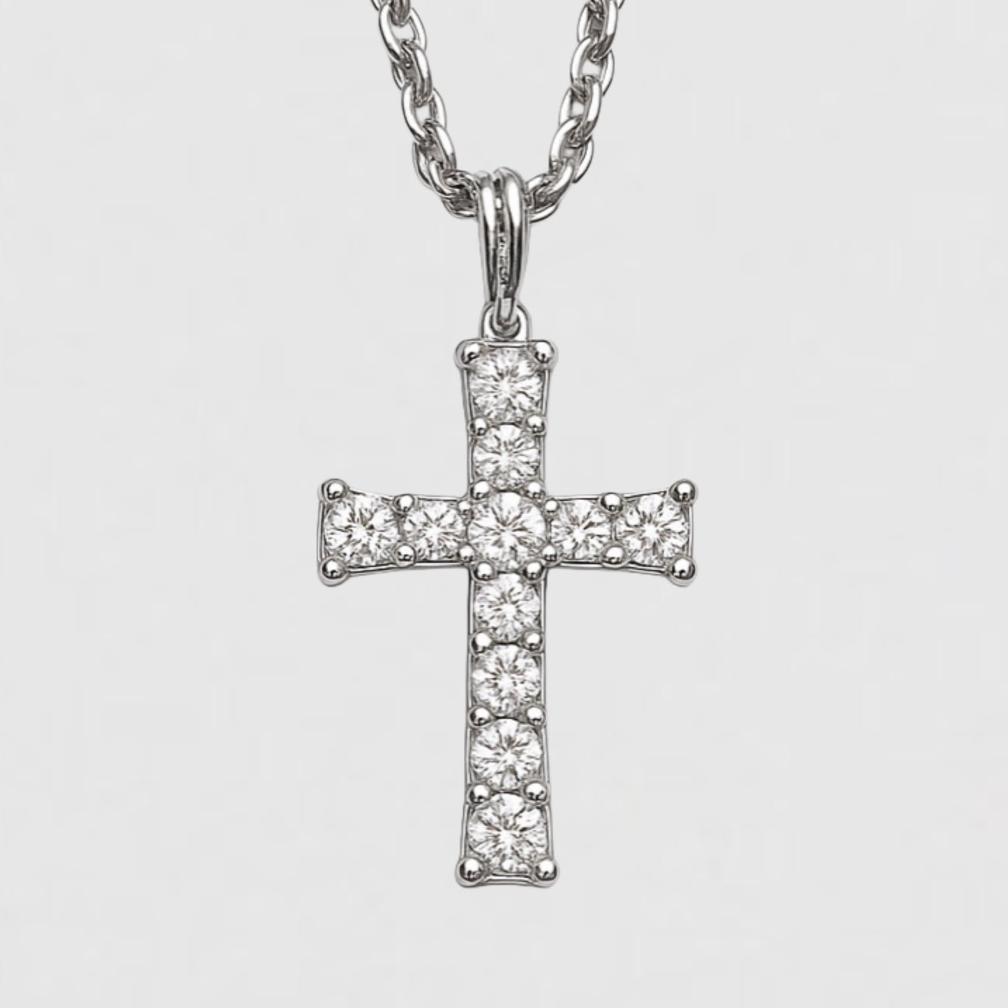 Moissanite Cross Necklace