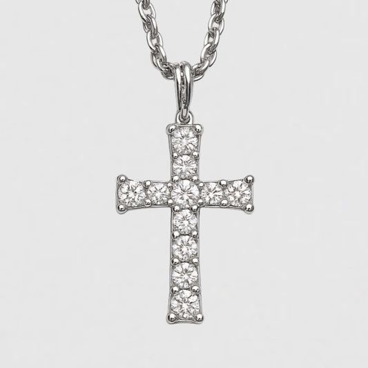 Moissanite Cross Necklace