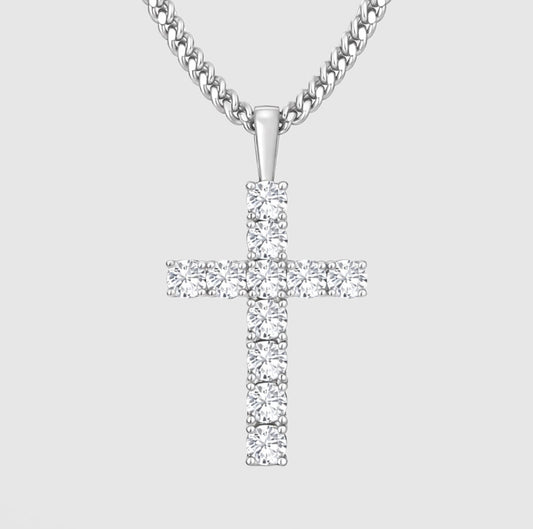 Moissanite Cross Necklace