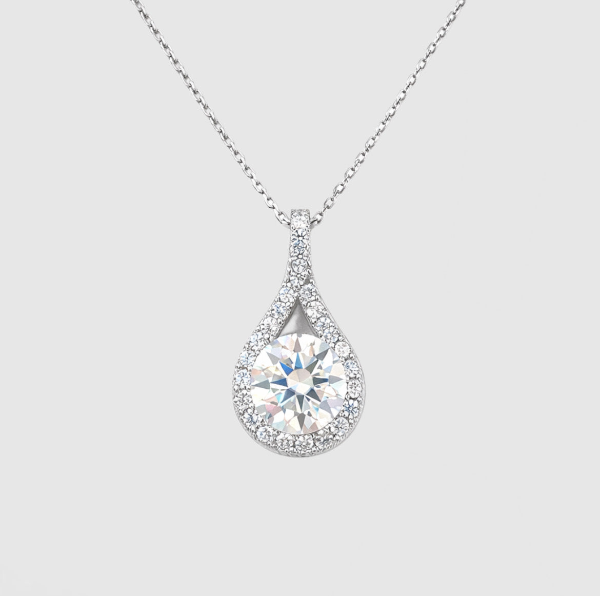 Moissanite Teardrop Necklace