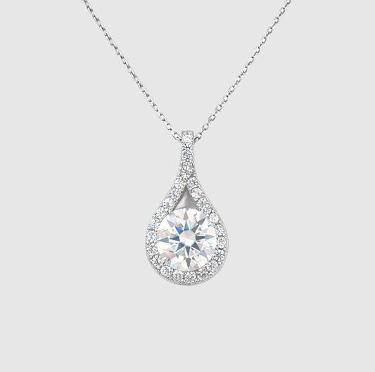 Moissanite Teardrop Necklace