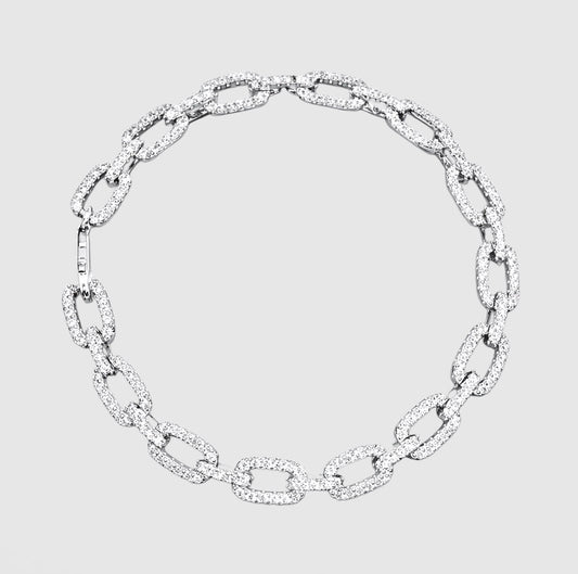 Moissanite Infinity Cuban Bracelet