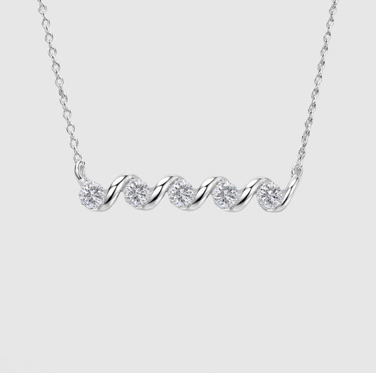 Moissanite Twist Necklace