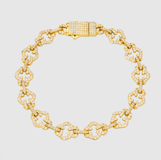 Moissanite Cross Bracelet