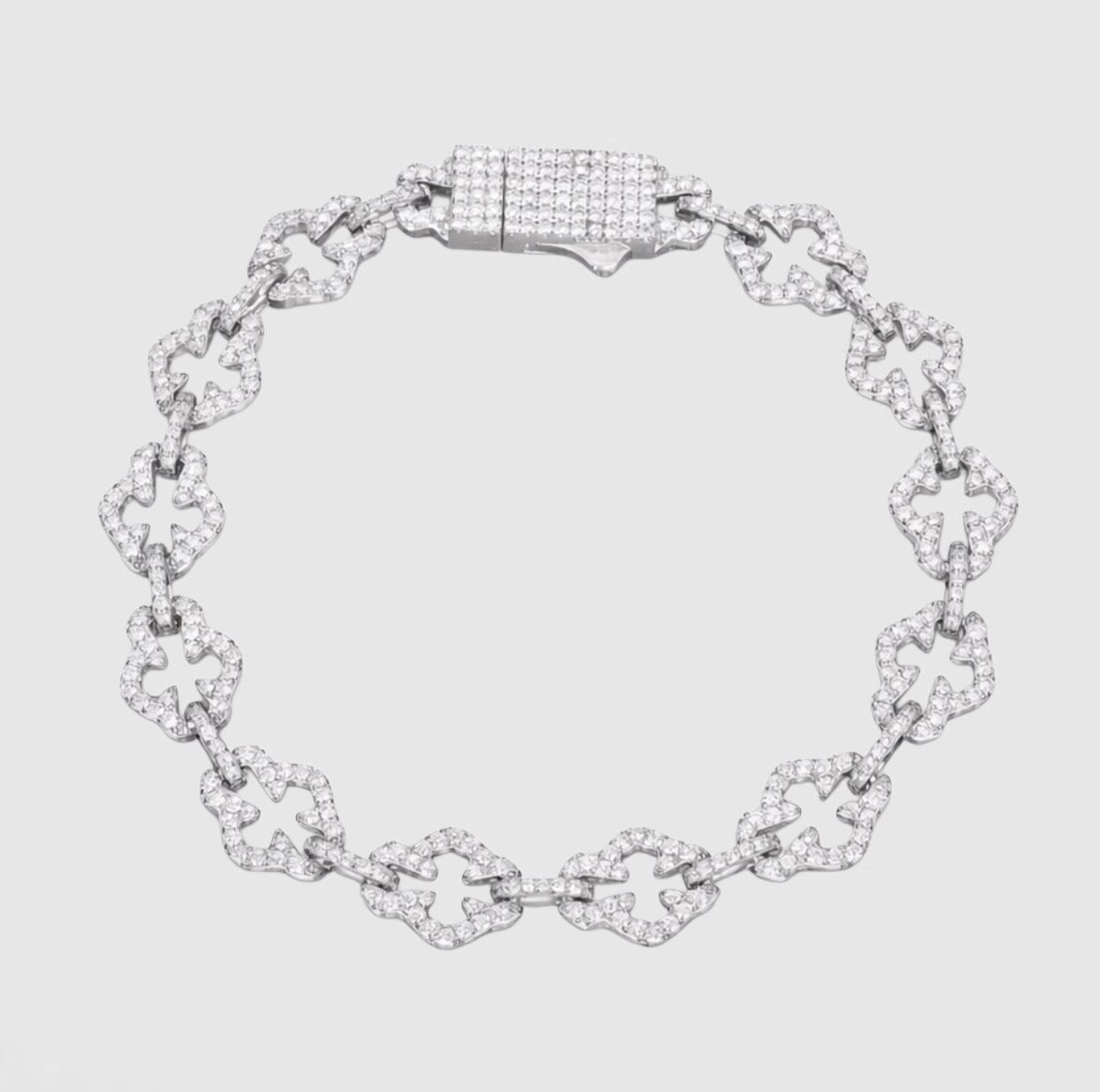 Moissanite Cross Bracelet