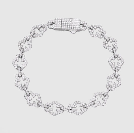 Moissanite Cross Bracelet