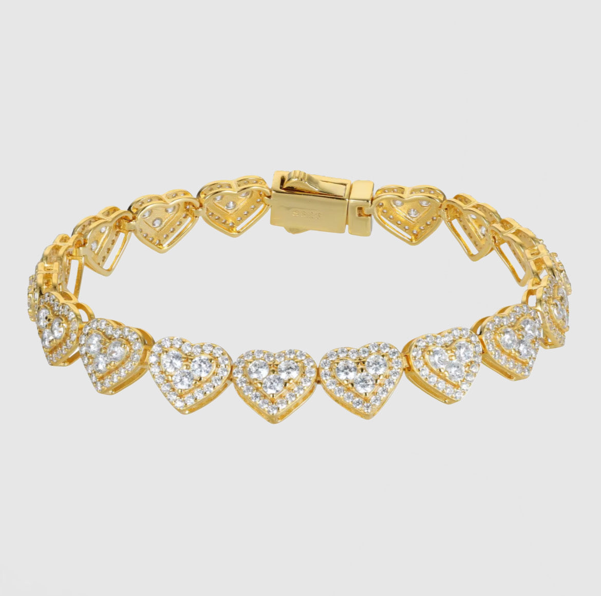 Moissanite Heart Bracelet