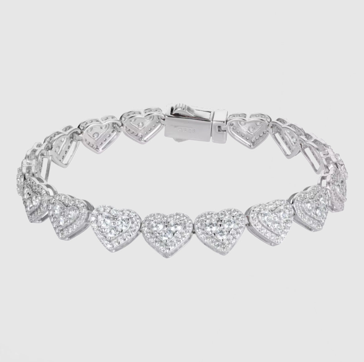 Moissanite Heart Bracelet
